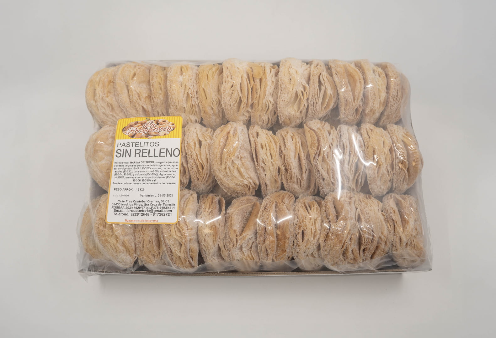Pastelitos Sin Relleno Caja 1,5 kg. (20535)