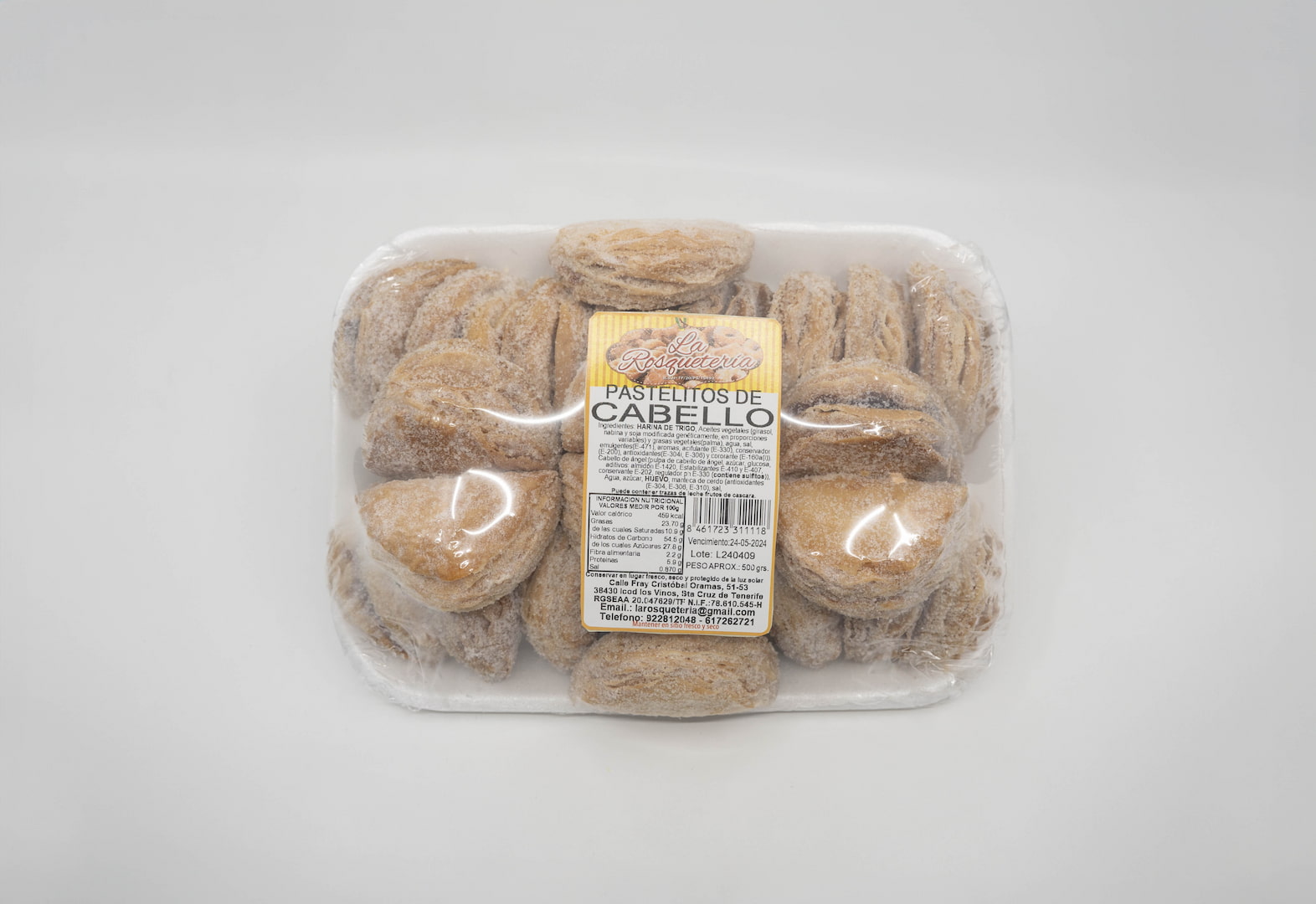 Pastelitos Cabello Bandeja 500 grs. (20637)