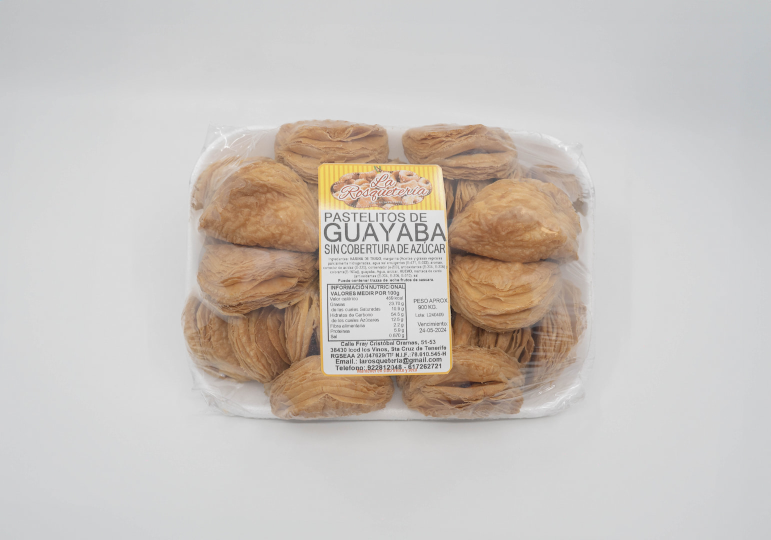 Pastelitos Guayabo Sin Cobertura de Azucar Caja 900 grs. (20316)