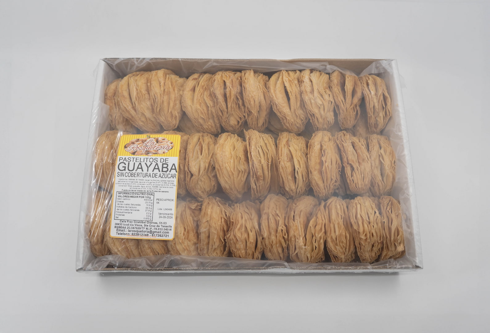 Pastelitos Guayabo Sin Cobertura de azucar Caja 1 Kg. (20195)