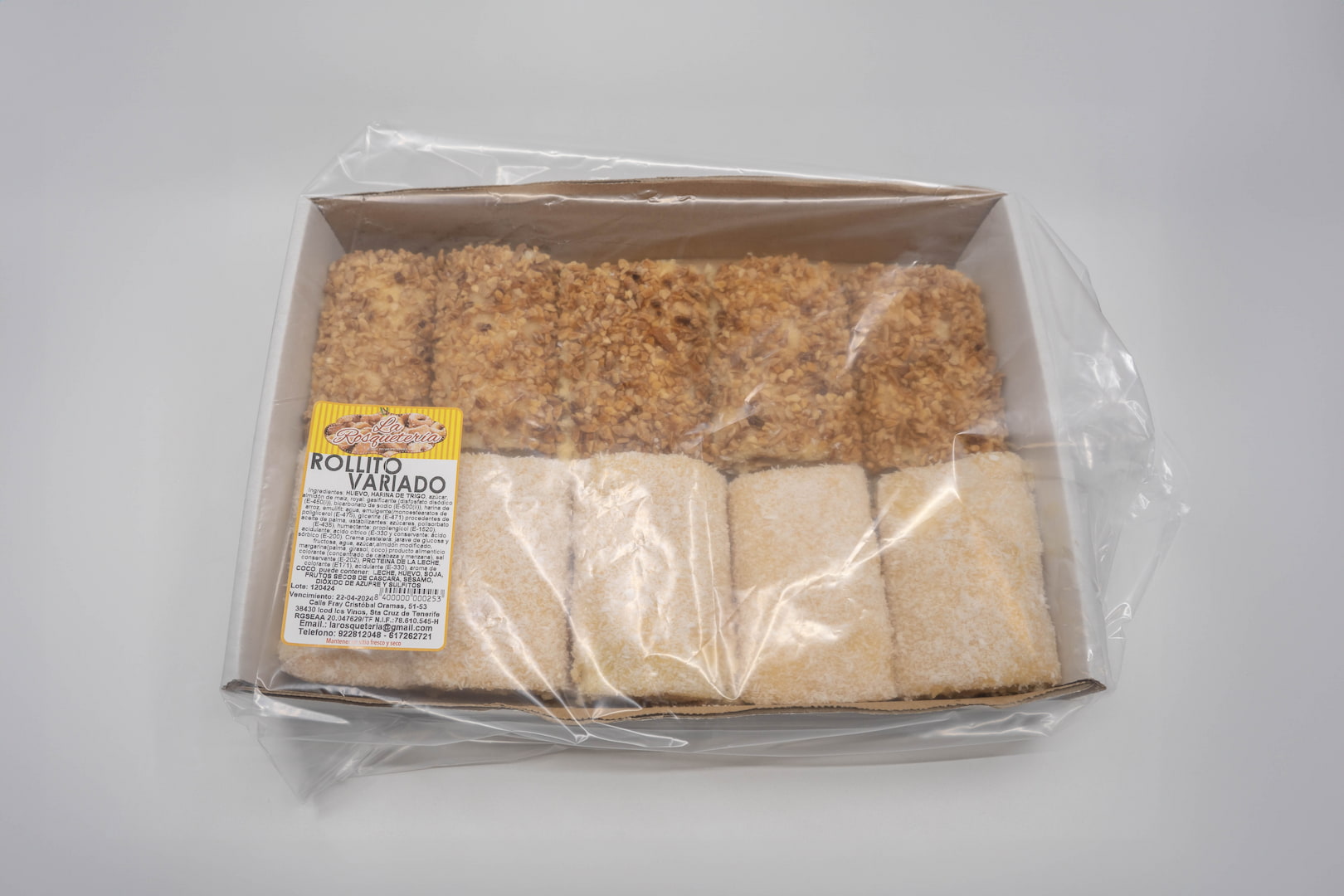 Rollitos de Variado Coco y Almendra Caja 10 ud. (20510)