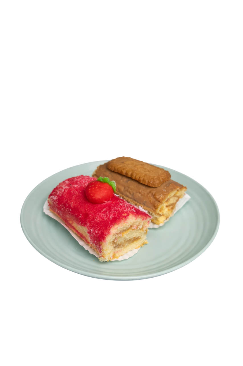 Rollitos de Fresa y Lotus, caja de 10 und. (20689)